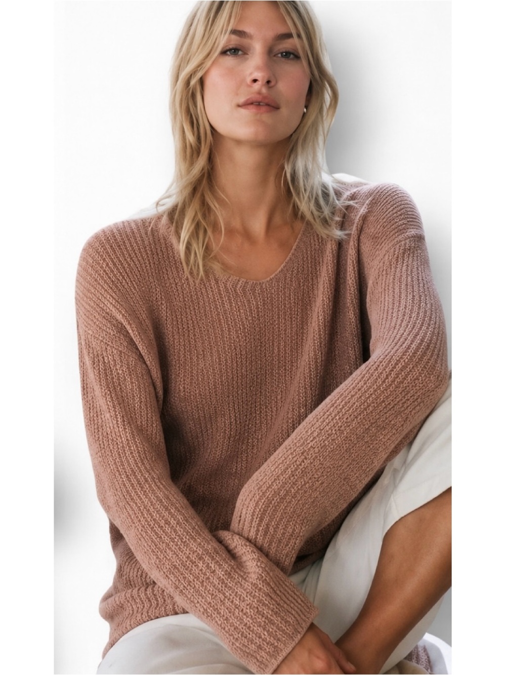 Jenni Kayne Mauve Cabin Knit Sweater XS